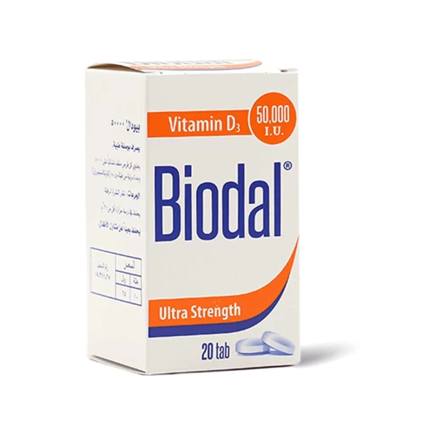 اقراص بيودال Biodal vitamin D3 تركيز 50,000 عدد 20 قرص بيودال 50000 biodal 50000 بيودال biodal تجربتي مع فيتامين د 50000 أعراض بعد تناول فيتامين د 50000 متى يبدأ مفعول فيتامين د 50000 فيتامين د 50000 طريقة استخدام هل فيتامين د يسمن الوجه biodal 50000 بيودال فيتامين د 50000 biodal تجربتي مع بيودال 50000