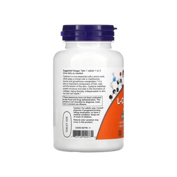 l cysteine now-NOW L-Cysteine 500 mg كبسولات مكمل غذائي لدعم صحة الشعر والبشرة والأظافر ومضادات الأكسدة-حبوب السيستين-cysteine ماهو-l cysteine فوائد-l cysteine ماهو-حبوب cystine-دواء سيستين للشعر-فوائد l cysteine للشعر-فيتامين cystine