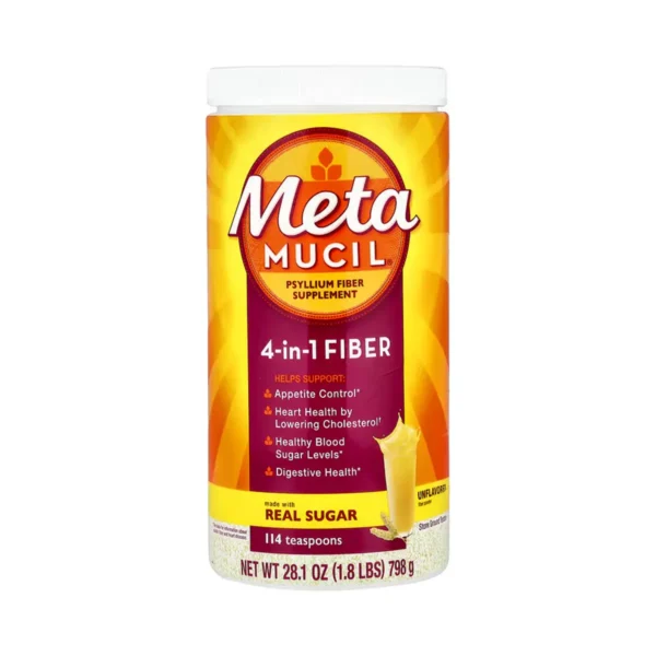 ميتاموسيل لعلاج الأمساك Metamucil 4 in 1 Fiber حجم 798 جم - اقوى ملين طبيعى للامساك - احسن ملين للامساك - ملين قوى للامساك - metamucil فوائد