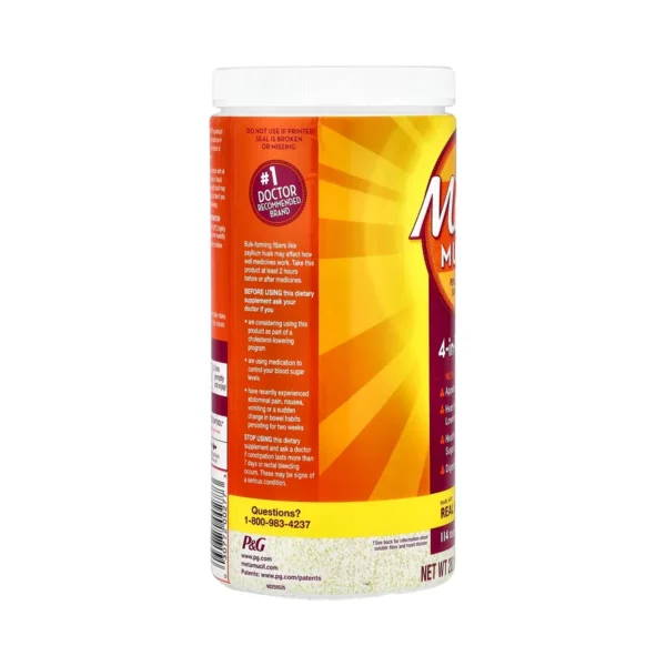 ميتاموسيل لعلاج الأمساك Metamucil 4 in 1 Fiber حجم 798 جم - احسن ملين طبيعي للامساك - ملين فوري للإمساك للاطفال - افضل ملين للامعاء - افضل ملين للامعاء