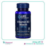 حبوب النياسين Life extension niacin تركيز 500 مجم / 100 كبسولة