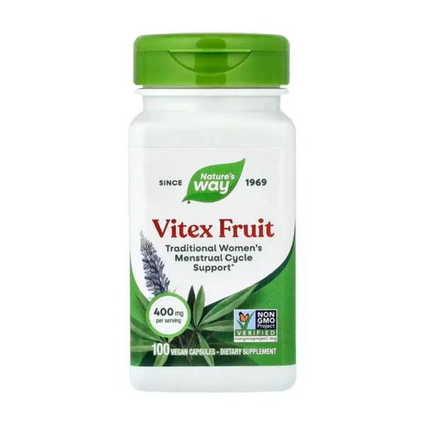 كبسولات عشبة كف مريم Nature's way vitex fruit عدد 100 - كبسولة عشبة كف مريم للحمل - عشبة الفايتكس كف مريم - حبوب nature's way vitex fruit nature's way vitex fruit