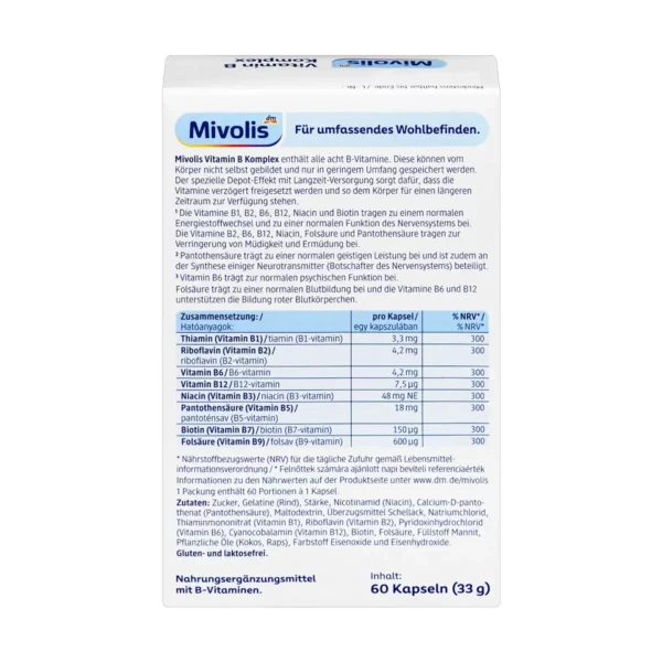 b كومبليكس-vit b complex tablet دواء-vit b complex حبوب- vitamin b complex- حبوب ب المركب فيتامين- فيتامين ب كوبلكس -mivolis vitamin b complex -vitamin b complex -فيتامين ب المركب-Mivolis vitamin B complex
