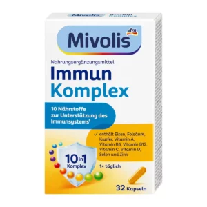 Mivolis Immun Komplex حبوب لدعم المناعة وتعزيز دفاعات الجسم.