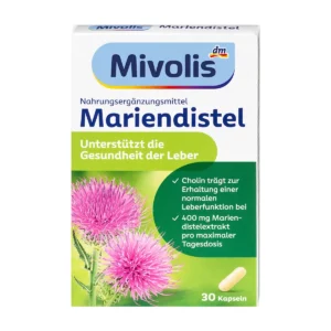 كبسولات حليب الشوك- mivolis mariendistel -حليب الشوك- حبوب حليب الشوك- نبتة حليب الشوك -فوائد حليب الشوك-milk thistle extract فوائد