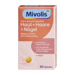 Haut Haare Nagel Tablete مكمل غذائي لدعم صحة البشرة والشعر والأظافر-mivolis skin hair nails فيتامينات للجمال والعناية بصحة الشعر والبشرة وتقوية الأظافر-haut haare nagel-فيتامين للشعر والاظافر والبشرة-أفضل فيتامينات للبشرة والشعر والأظافر-مكمل غذائي للشعر والبشره والاظافر