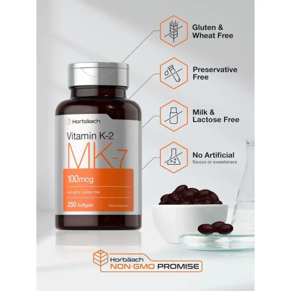 حبوب فيتامين ك۲ Horbaach K2 MK7 تركيز 100 مكجم / 250 سوفت جيل k2 mk7 vitamin k2 and mk7 k2mk7 أفضل أنواع فيتامين k2 كبسولات فيتامين k2 في مصر سعر فيتامين k2 في مصر متى يؤخذ فيتامين k2 أفضل أنواع فيتامين k2 في مصر mk 7 mk 7 k2 vitamin k2mk7 vitamin mk7 vitamine k2 Horbaach K2 MK7