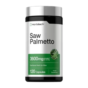 Horbaach Saw Palmetto هورباخ ساو بالميتو 3600 مجم، عبوة 120 كبسولة من مستخلص البلميط المنشاري Saw Palmetto للرجال